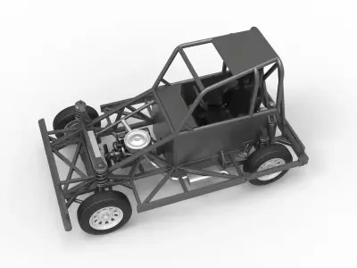 New Zealand Ministock car Base Version 2 Scale 1 to 25 3D print model