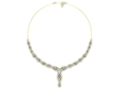 Gold Diamond Necklace 3D print model