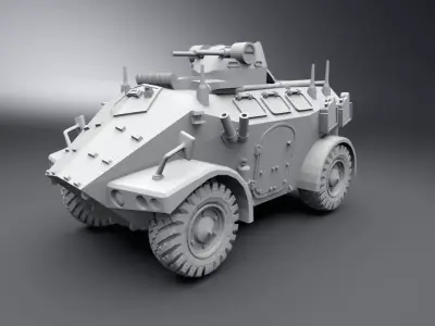 Panhard M3 Scale Model 3D print model