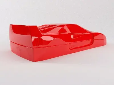 The silhouette of the car Ferrari F40 3D print model