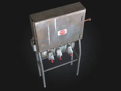 Old Industrial Water Dispenser  Echoes of Factory Life 3D model