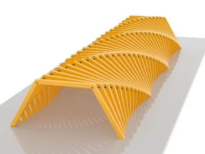 Twisted Tunnel Parametric Shading 3D model