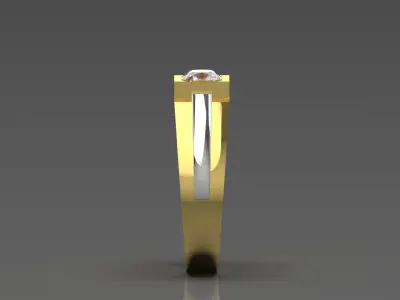 luxury gold stl 3dm man ring mr0100 3D print model