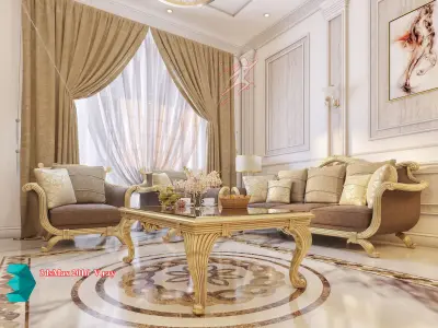  Classic Interior - Classic Living room - Sitting Room  3D model