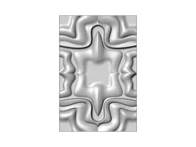 Large mirrored organic wall art panel relief  3D print model