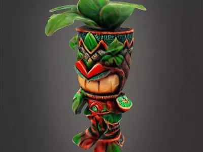 Tiki plant decor 3D print model