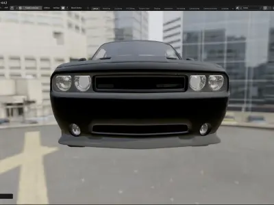 Car Dodge Challenger Low-poly 3D model