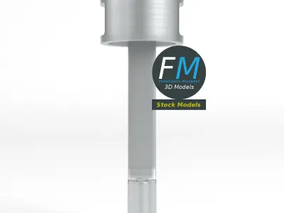 Engine piston 3D model 4