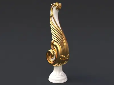 stair entry post 3D model purchase