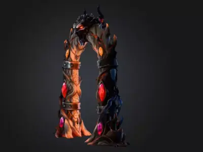 Demonic Portal Low-poly 3D model