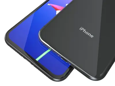 Apple iPhone X - iPhone 10 - Space Gray 3D model