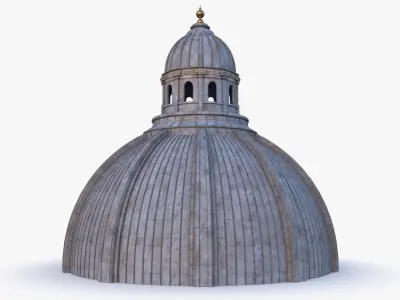 Roof gazebo 0002 Low-poly 3D model