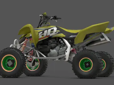  Dakumoto 450 Racing Street Bike 3D Model Low-poly 3D model