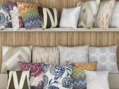 Collection of pillows - 2 3D model