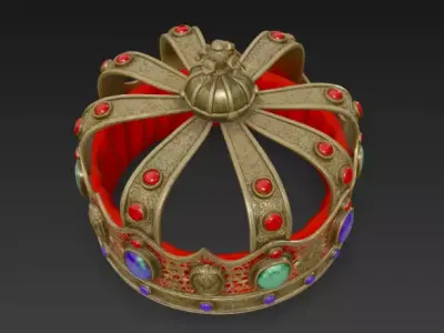 Luxury Golden Crown 3D model