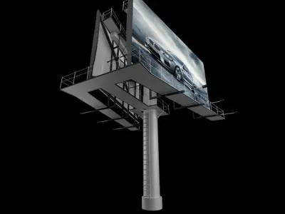 Billboard 1 with car 3D model
