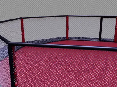 Fighting octagon arena 3D model