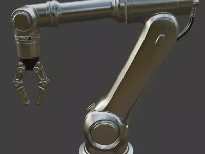 Industrial Robotic Arm 3D Model 3D model