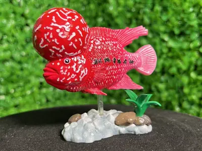 FLOWER HORN FISH - FLOWERHORN CICHLID 3D print model