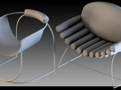 66- Modern Chairs 3D model