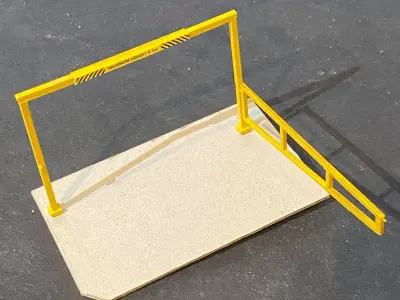 CAR PARK HEIGHT RESTRICTION BARRIER 7MM SCALE O GAUGE MODEL 3D print model