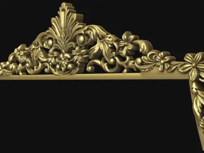 Luxury Bed Headboard for CNC Carving 3D print model