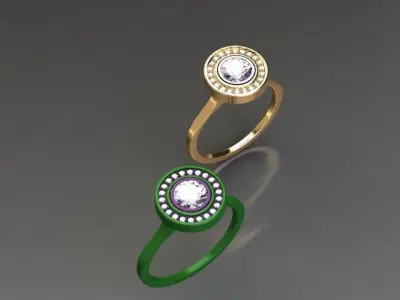 jewelry ring 3D print model 8