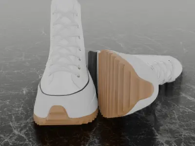 CONVERSE RUN STAR HIKE BW 3D SHOES Low-poly 3D model