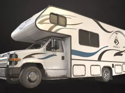 Class C RV Motorhome Low-poly 3D model