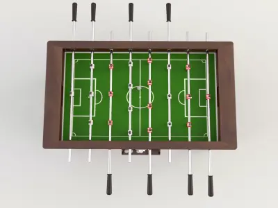 Foosball table 3D model