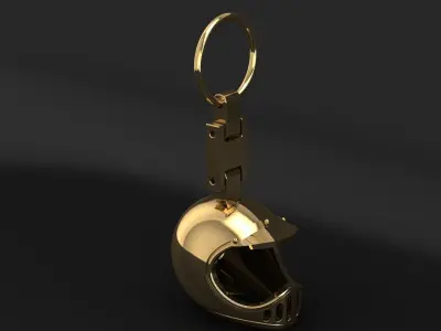 Keychain motorcycle helmet Trinket 3D print model