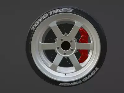 Tuningwheel with Tiretextures 3D model