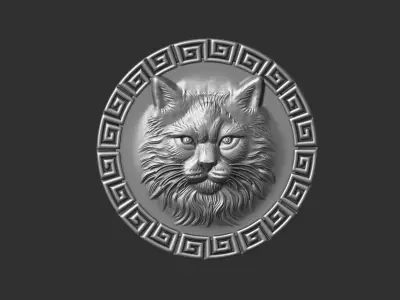 cat head 3D print model
