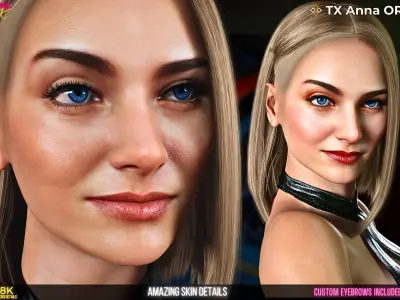 TX Anna OR Premium PACK for G9 G8 G8-1 Low-poly 3D model