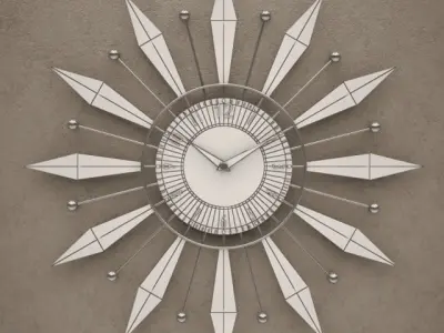 Leaf Shape Wall Clock 120 3D model