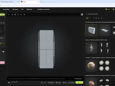 Modular Sci-Fi Wall Game-Ready Low-poly 3D model