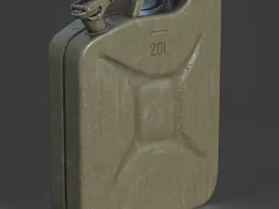 Jerrycan gas can Low-poly 3D model