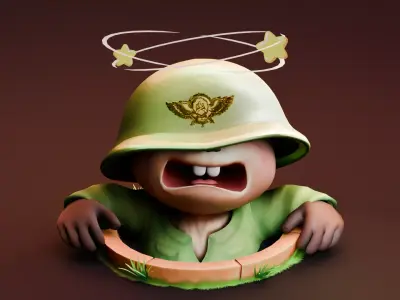 Whack A Mole Low-poly 3D model