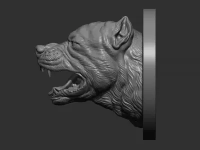Pitbull grin head 3D print model