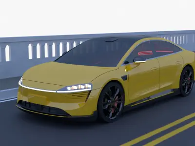 Bridge with cars 2025 3D model