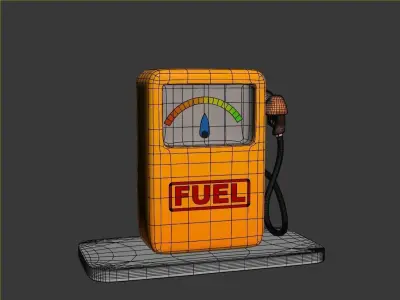 Cartoon Gas Pump 3D model