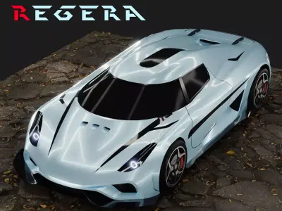 Koenigsegg Regera Low-poly 3D model
