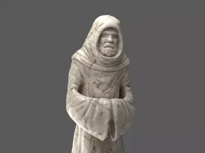 Monk Statue 3D model