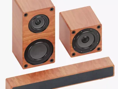 -Wooden Speaker- 3D Model Collection