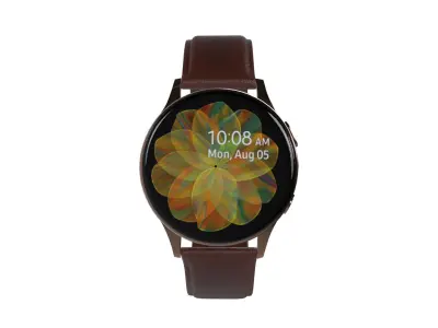 Samsung Galaxy Watch Active 2 - Stainless Steel Gold Low-poly 3D model