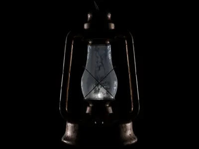 Antique Copper Lantern 3D model