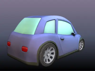 Cartoon car Free 3D model buy