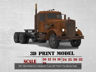 Fuel Tanker and  Truck 281 from the movie Duel 3D Model Pack