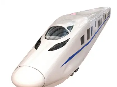 Siemens CRH2 High Speed Train 3d model vray renderer 3D model