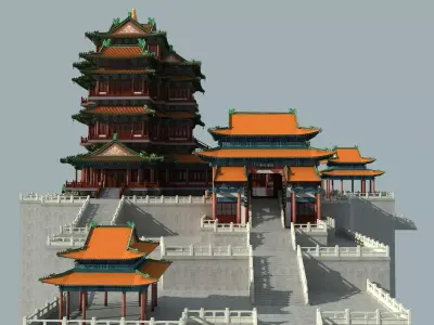 Ancient Chinese architecture 3D model